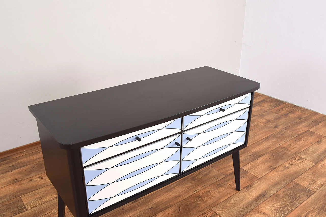 German hand-painted sideboard with Op-Art motif, 1960s 13