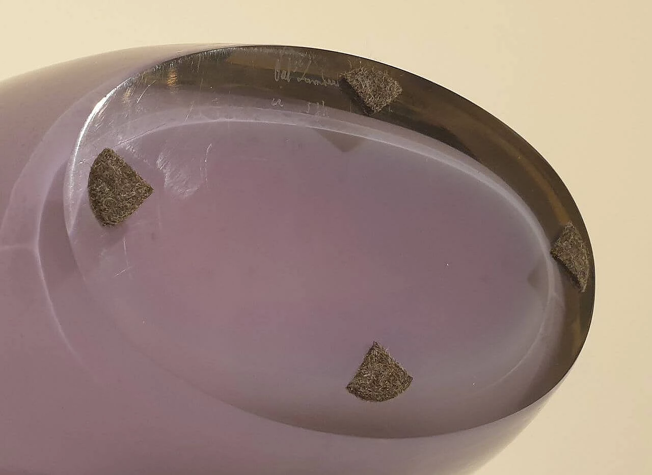 Veracruz glass vase by Samuel J. Herman for Val Saint Lambert, 1971 3