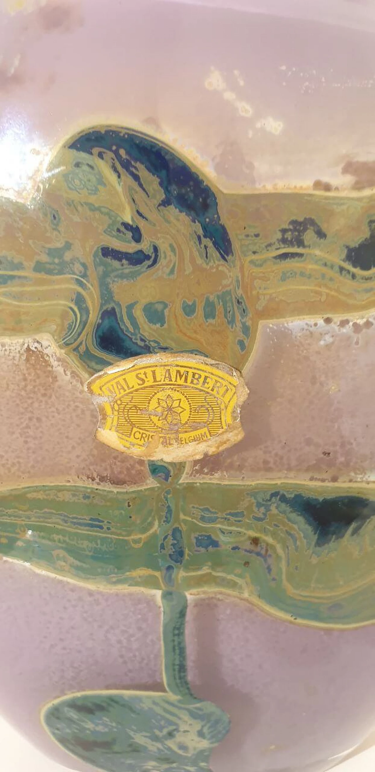 Veracruz glass vase by Samuel J. Herman for Val Saint Lambert, 1971 5