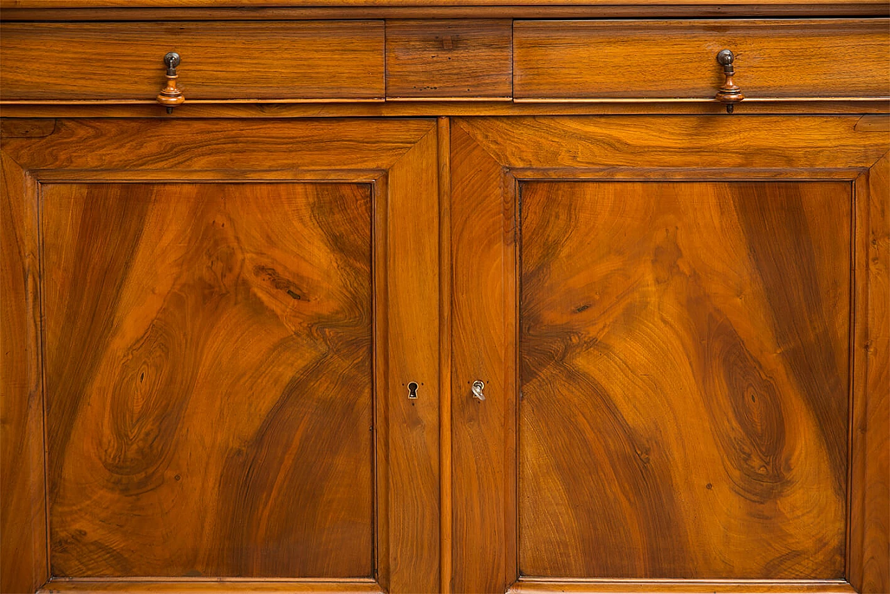 Solid walnut Louis Philippe two-door sideboard, 19th century 2