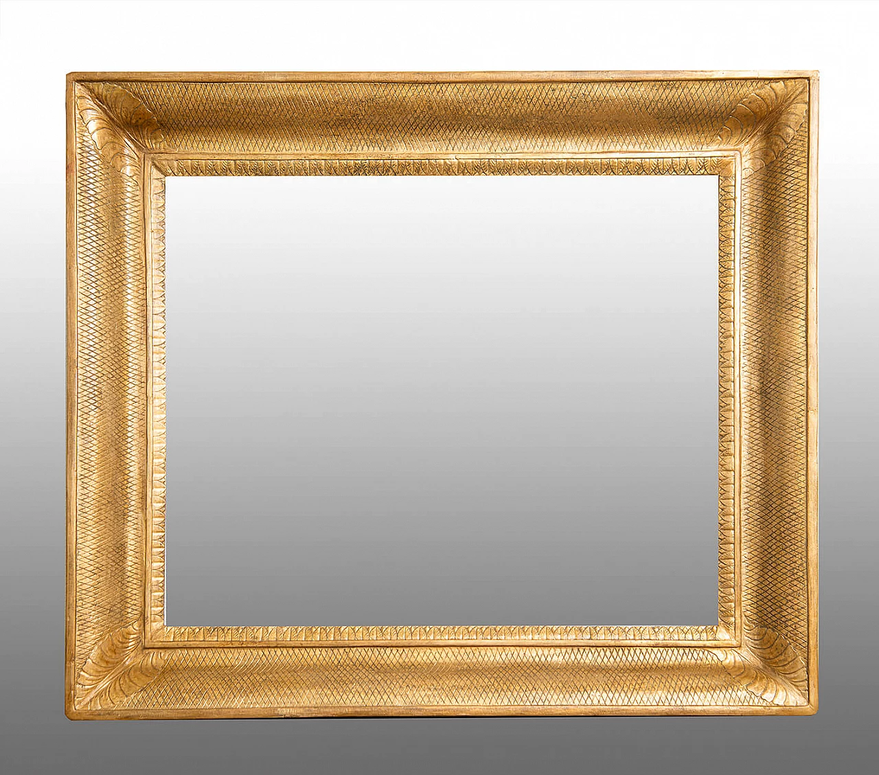 Neapolitan Empire gilt and carved wood frame, early 19th century 1