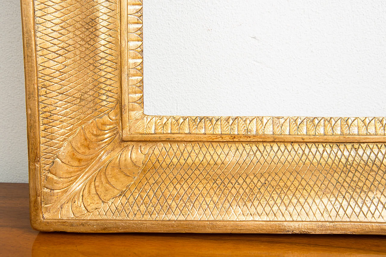 Cornice napoletana Impero in legno dorato e intagliato, inizio '800 2