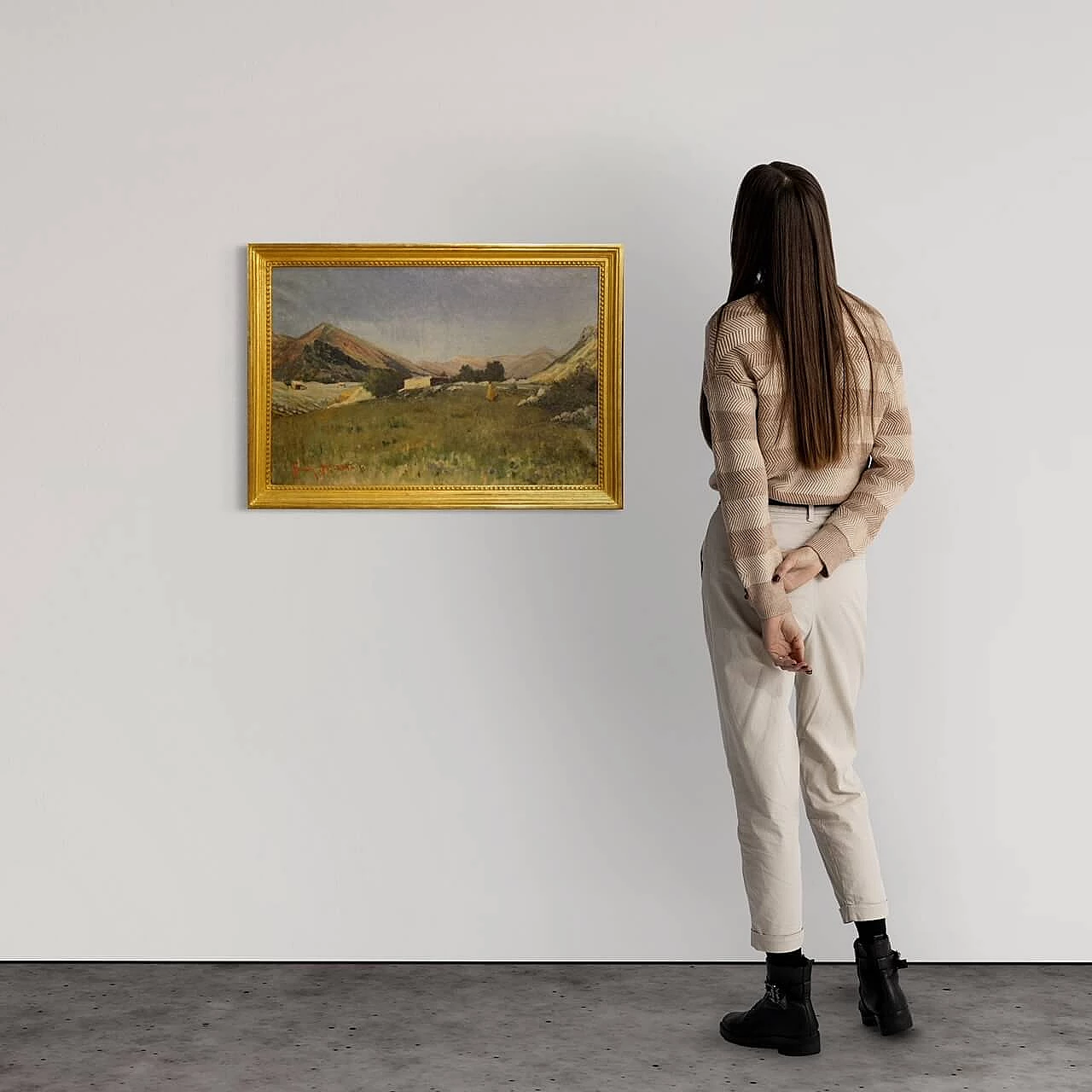 Landscape with hunter and hound, oil painting on canvas, 1899 14