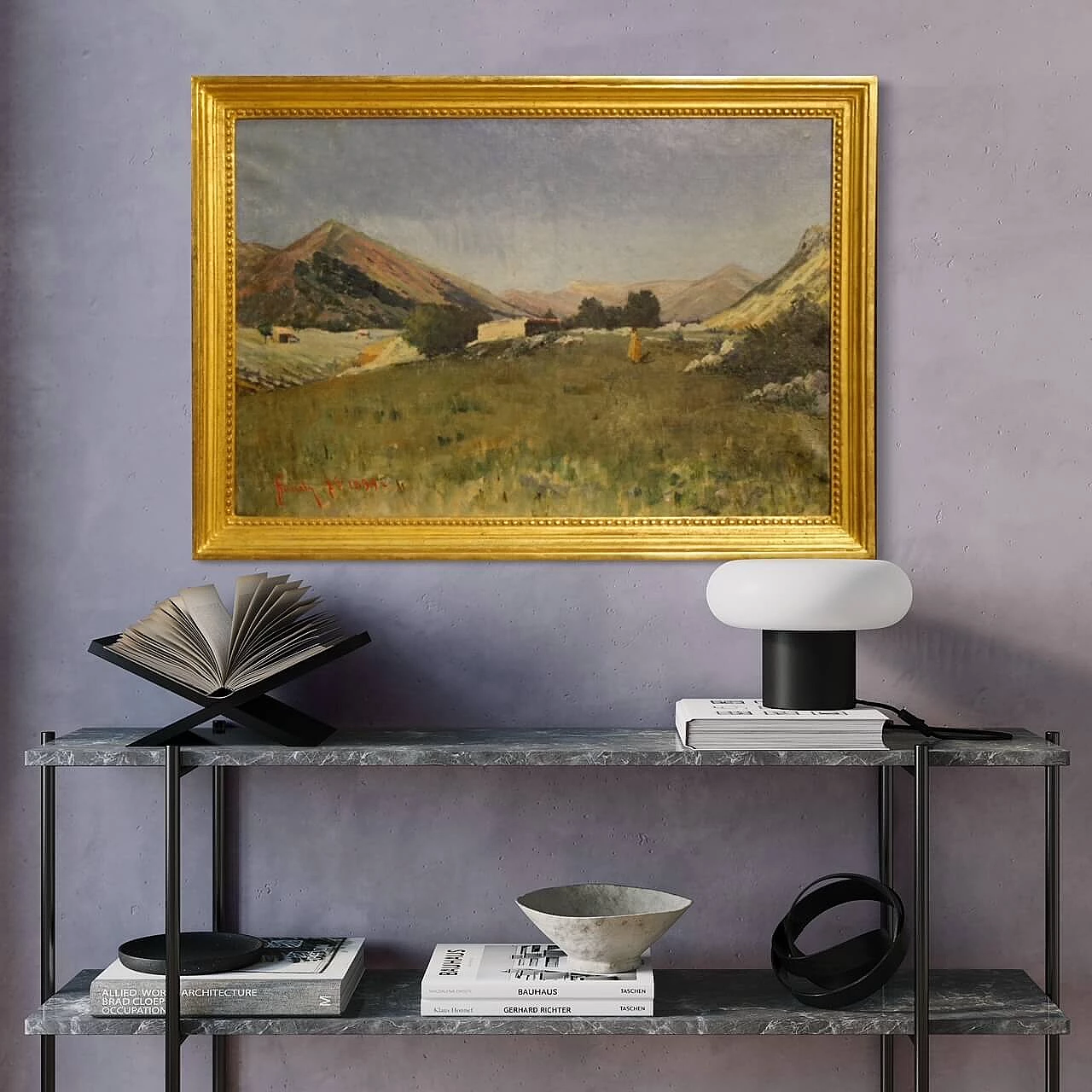 Landscape with hunter and hound, oil painting on canvas, 1899 17