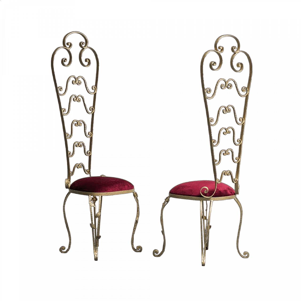 Pair of Chiavari chairs by Pier Luigi Colli, 1960s 11