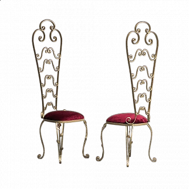 Pair of Chiavari chairs by Pier Luigi Colli, 1960s