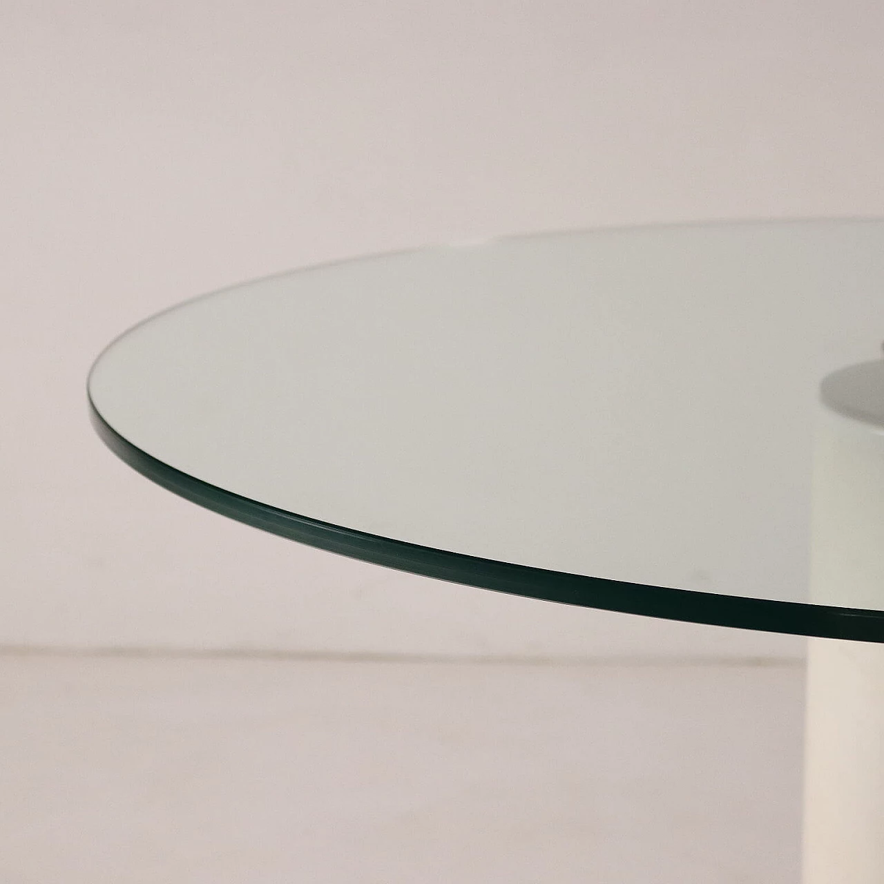 M4 table in white marble and crystal by Angelo Mangiarotti for Skipper, 1980s 6