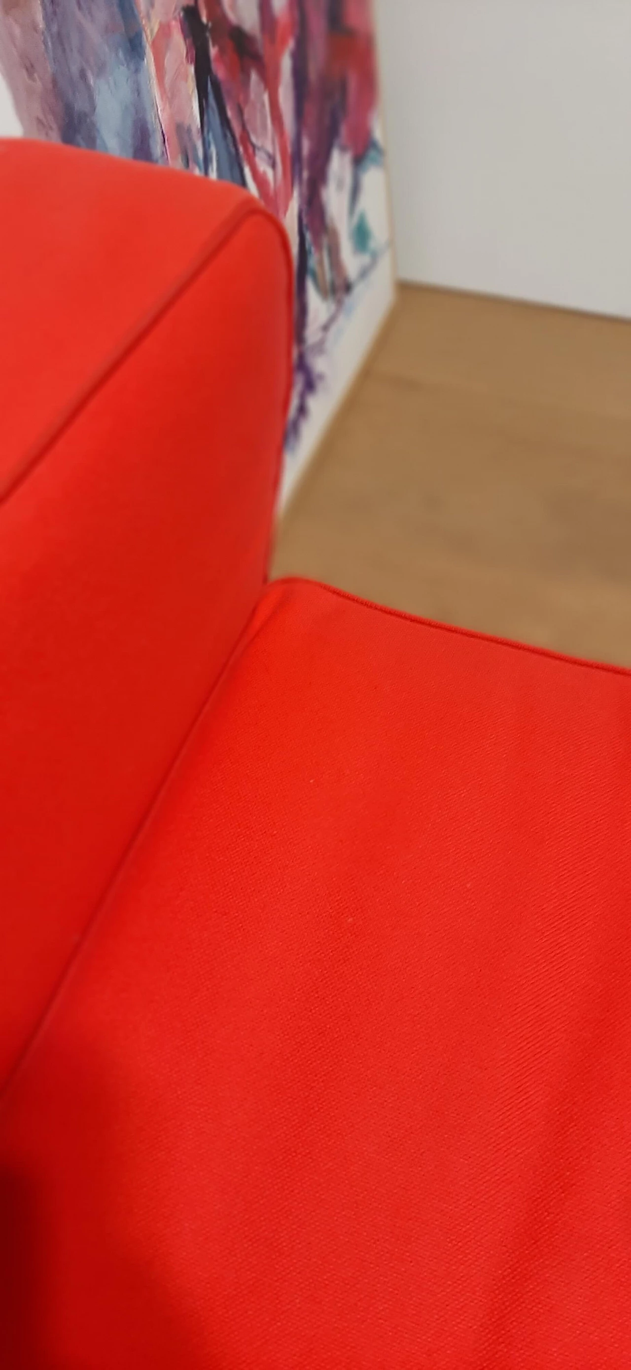 LC 2 armchair in red cotton by Le Corbusier, P. Jeanneret, C. Perriand for Alivar, 1980s 75