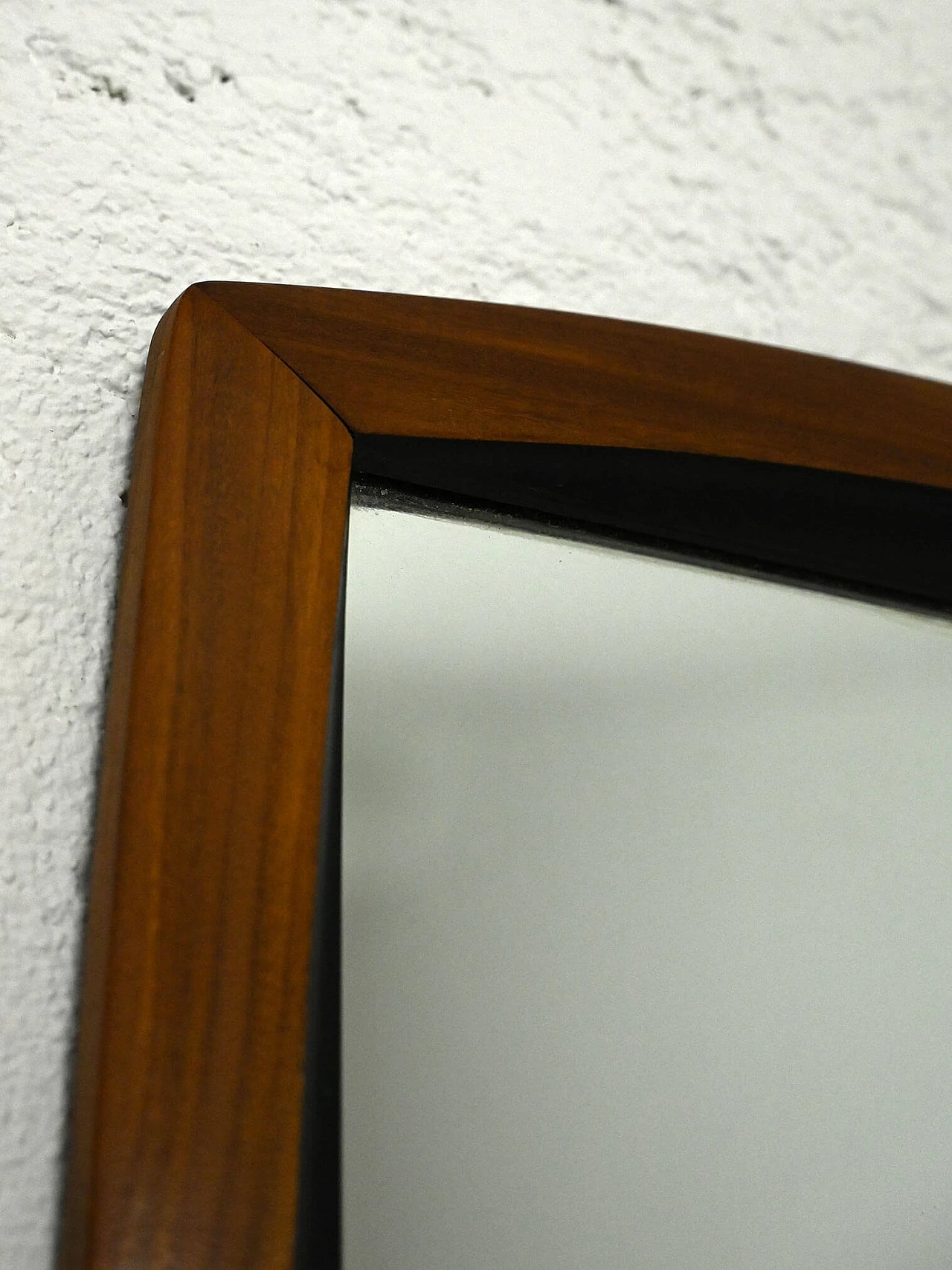 Scandinavian mirror with rounded frame, 1960s 3