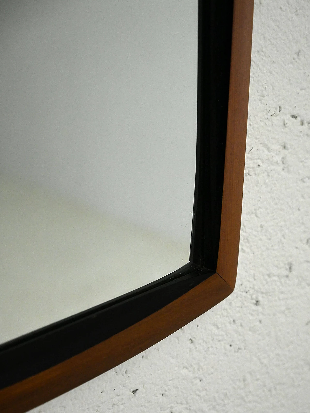 Scandinavian mirror with rounded frame, 1960s 4