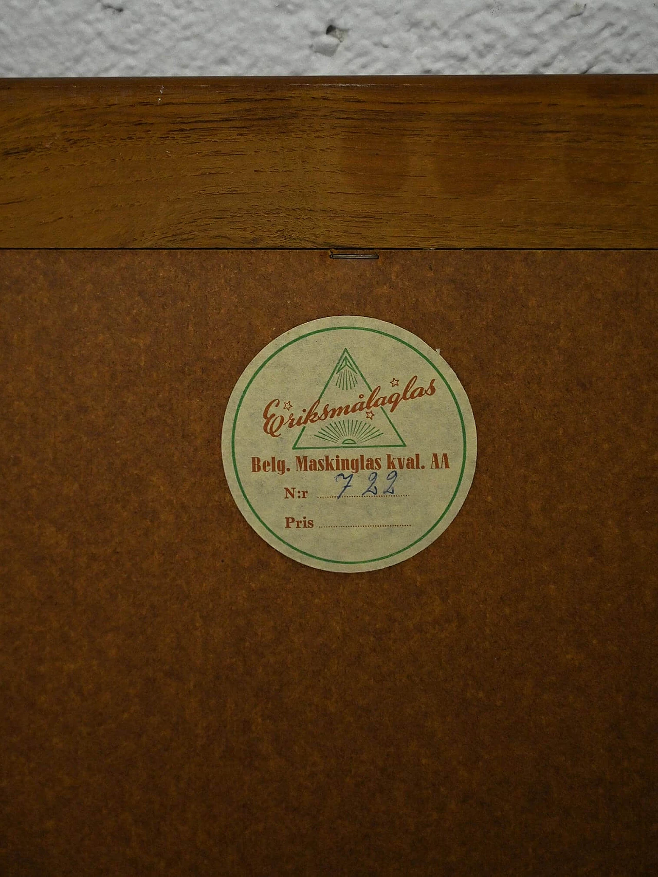 Specchio rettangolare con cornice spessa in teak, anni '60 10