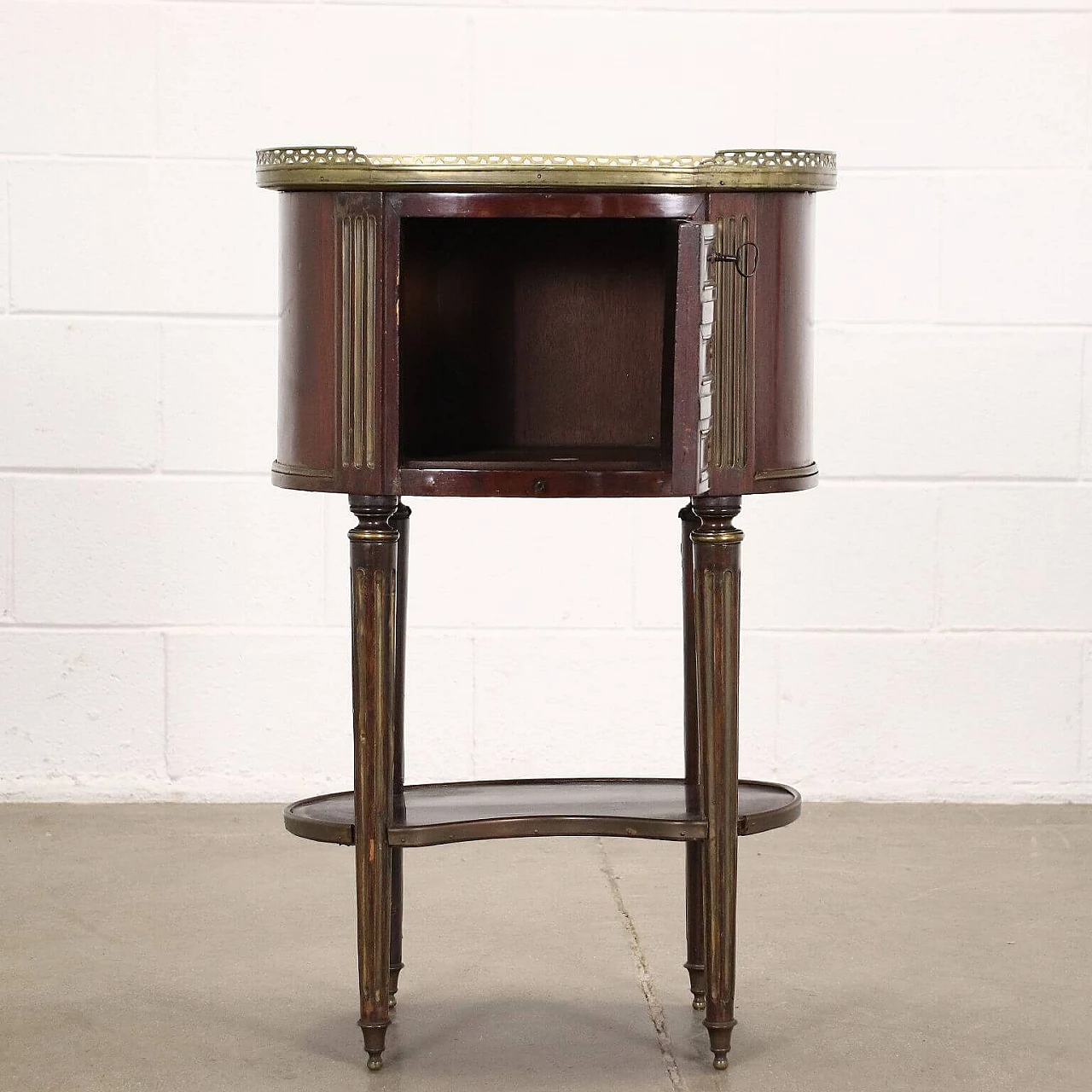 Nightstand in mahogany with marble top, 19th century 3