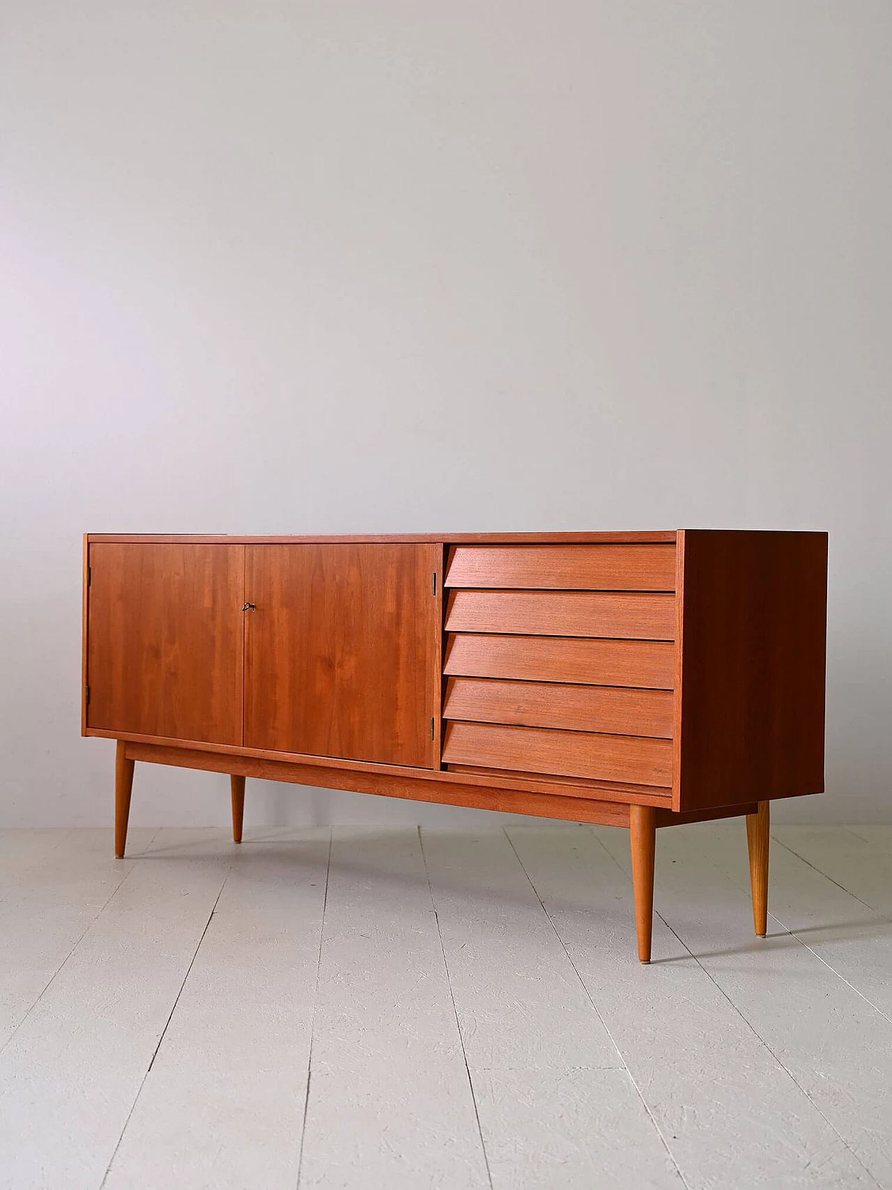 Scandinavian teak sideboard, 1950s 5