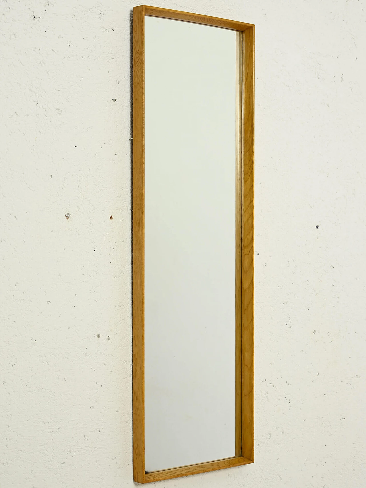 Specchio scandinavo in rovere, anni '60 1