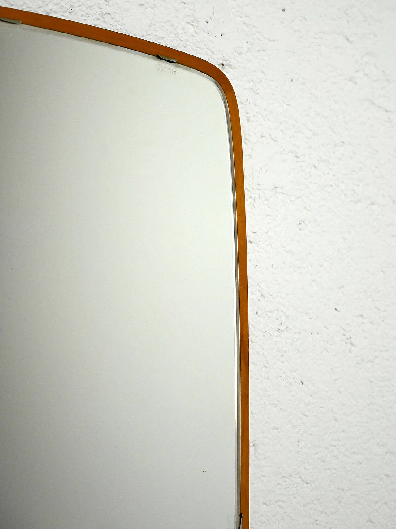 Scandinavian mirror with curved teak frame, 1960s 3