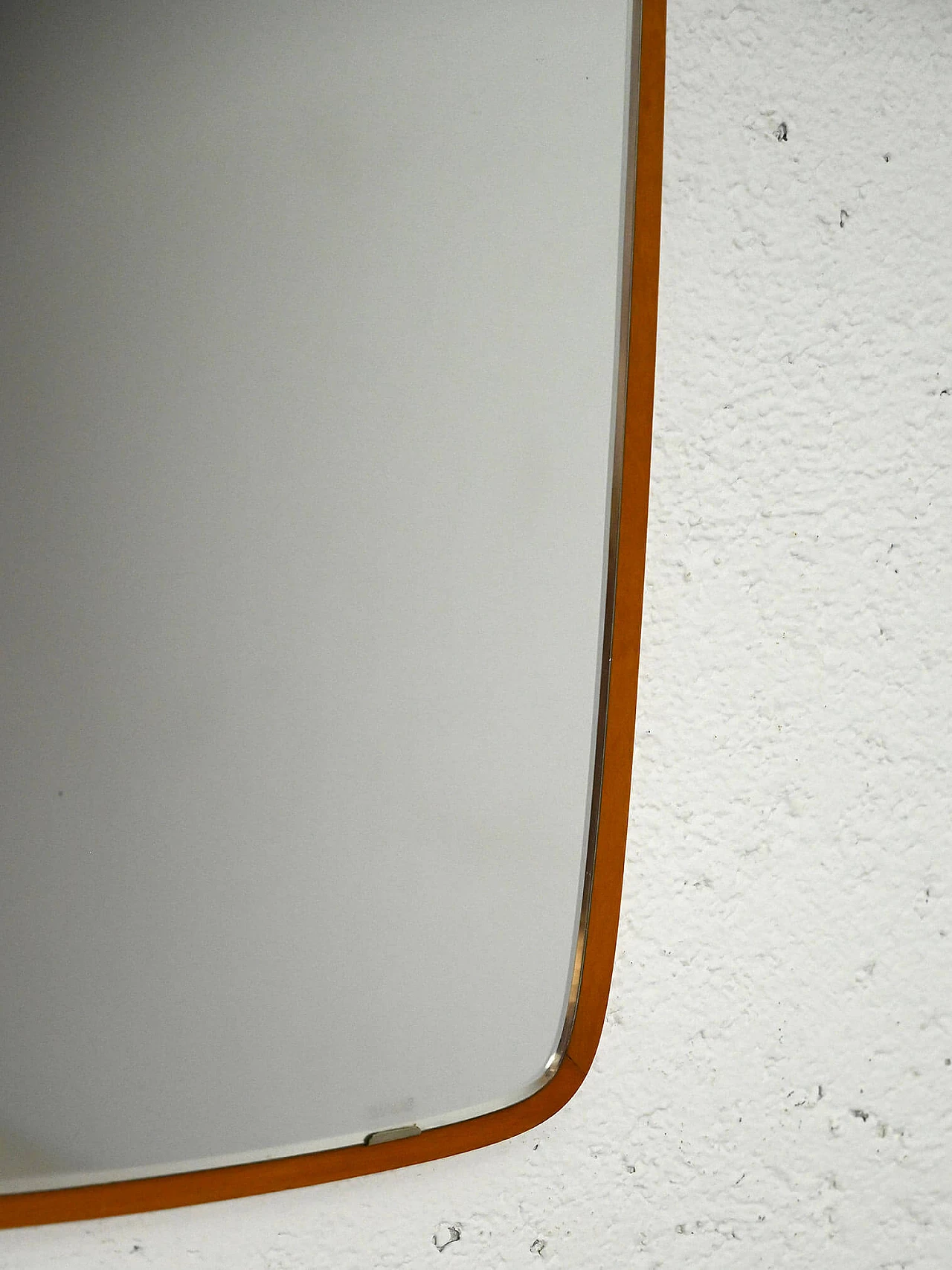 Scandinavian mirror with curved teak frame, 1960s 4