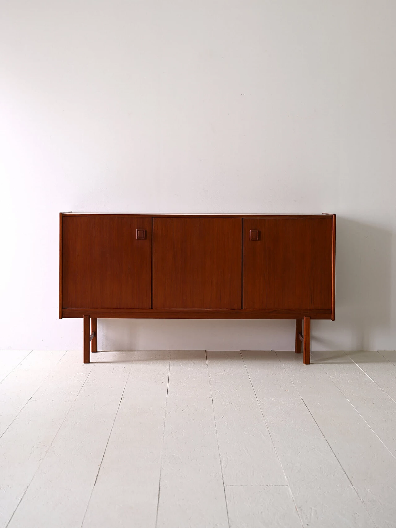 Scandinavian teak sideboard with two compartments, 1950s 2