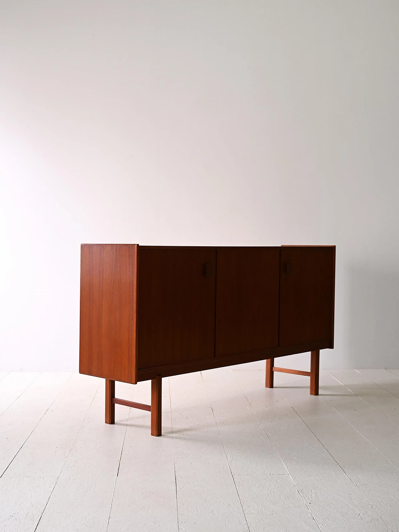 Scandinavian teak sideboard with two compartments, 1950s 4