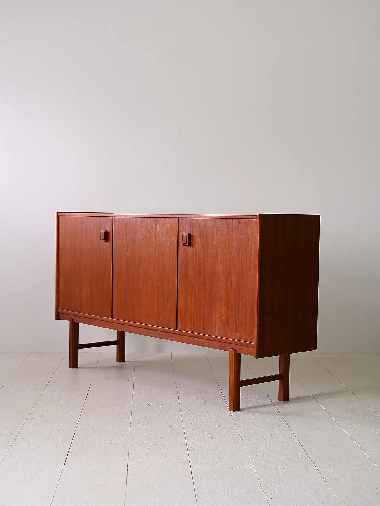 Scandinavian teak sideboard with two compartments, 1950s 5