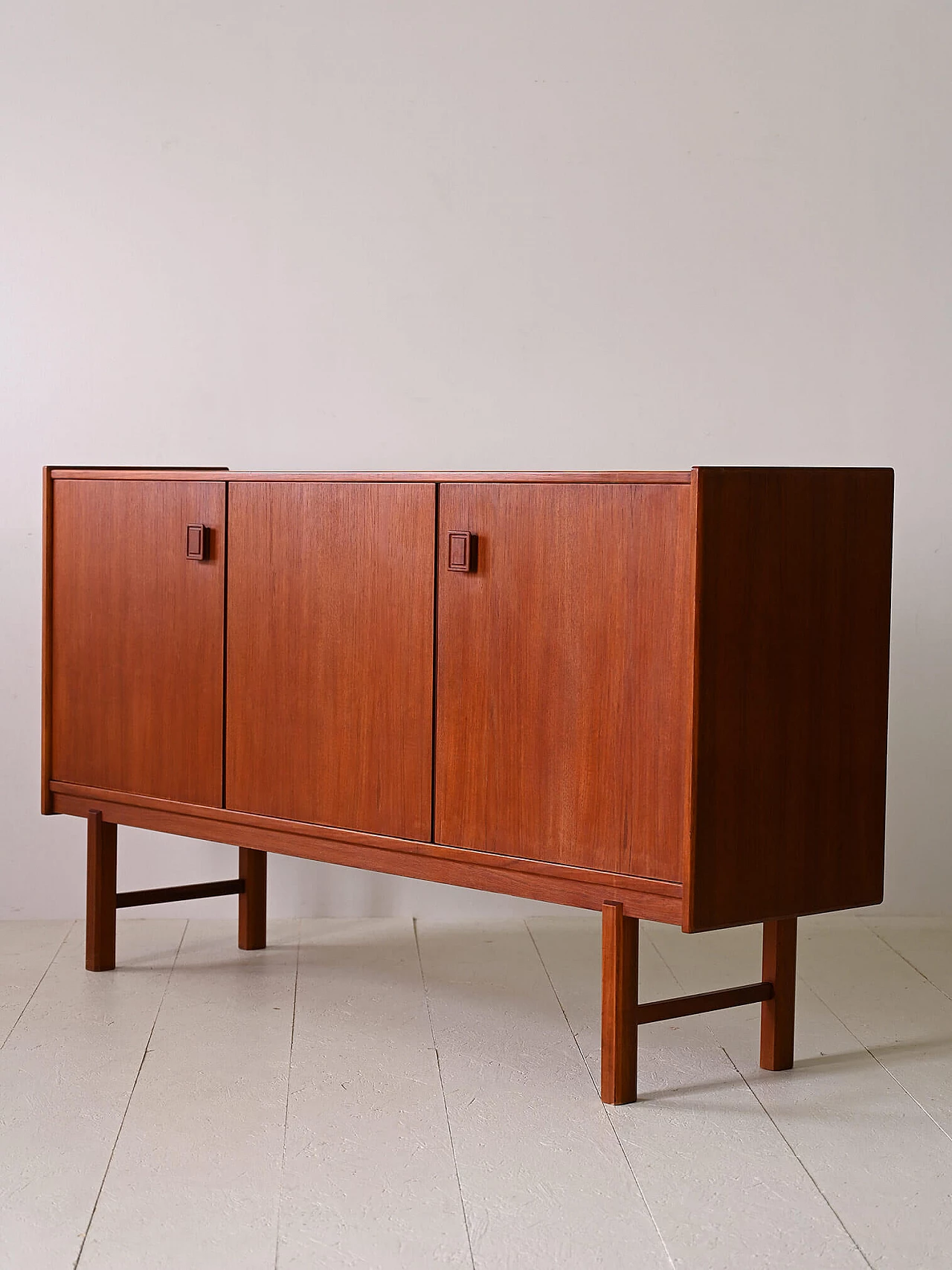 Scandinavian teak sideboard with two compartments, 1950s 6