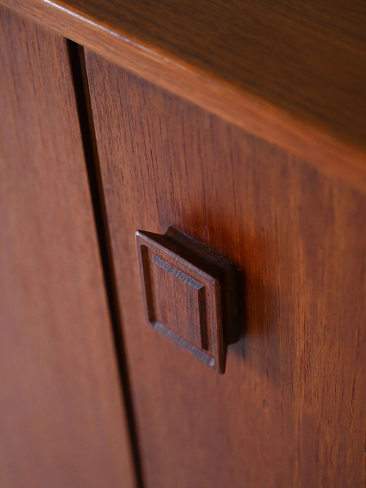 Scandinavian teak sideboard with two compartments, 1950s 11