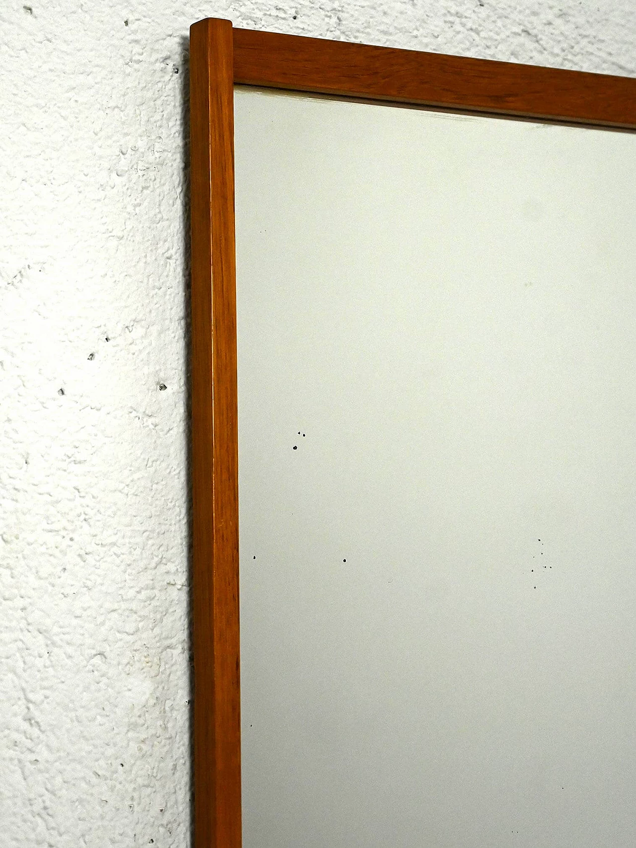 Scandinavian rectangular mirror with teak frame, 1960s 4