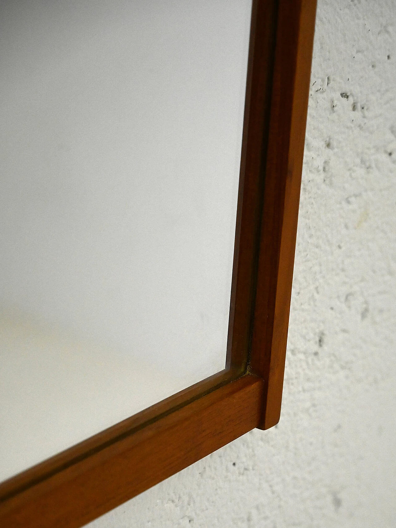 Scandinavian rectangular mirror with teak frame, 1960s 6