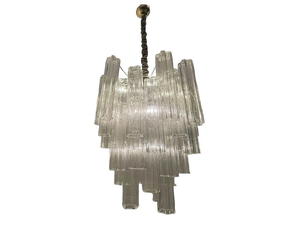 Murano glass Tronchi chandelier, 1980s 1