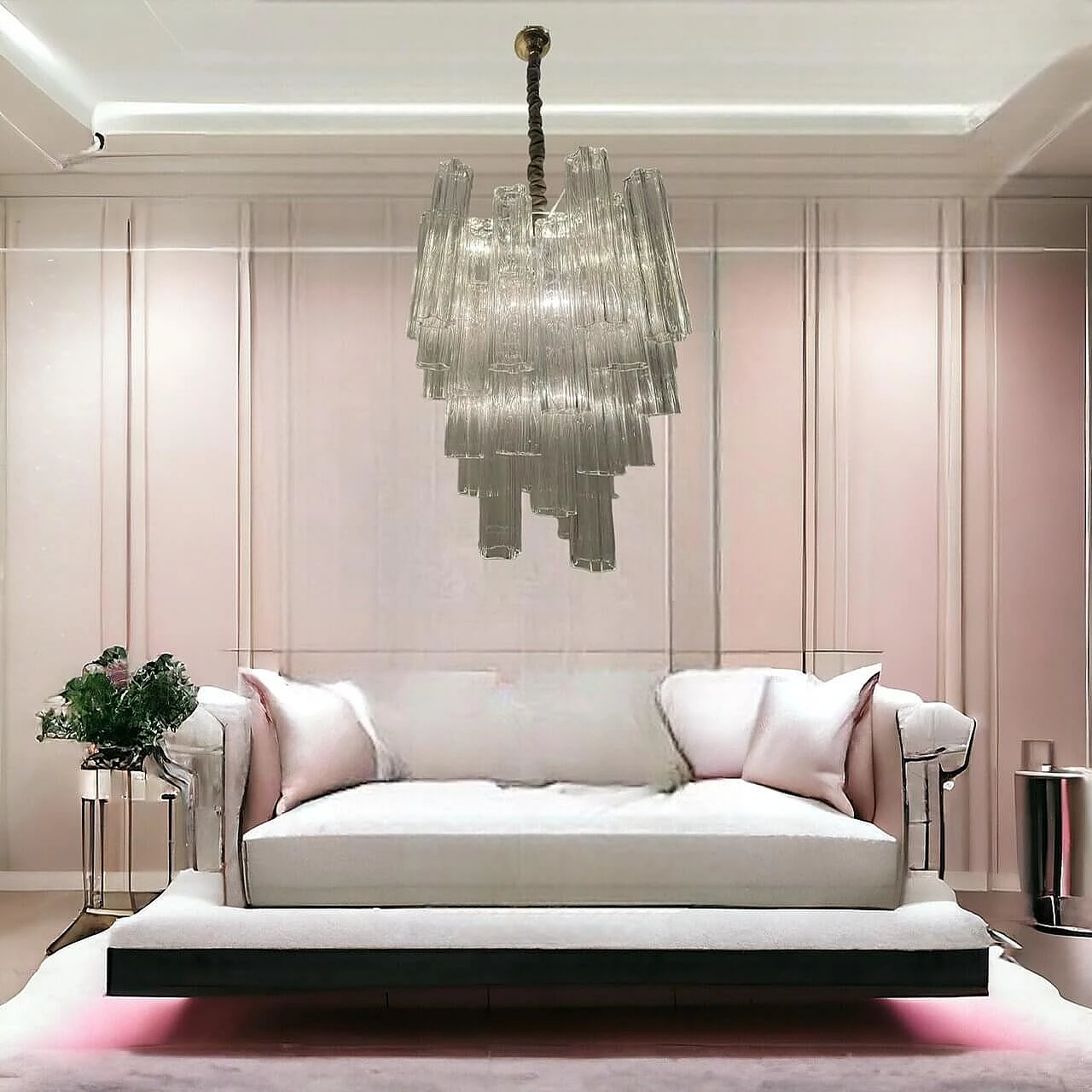 Murano glass Tronchi chandelier, 1980s 2