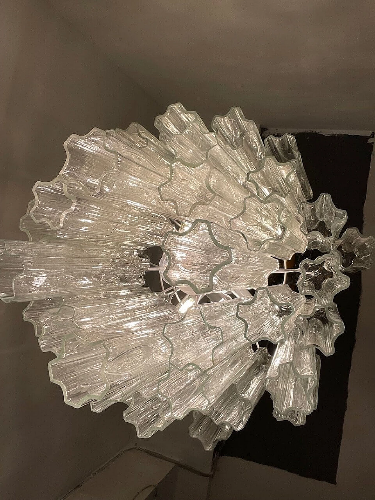 Murano glass Tronchi chandelier, 1980s 13