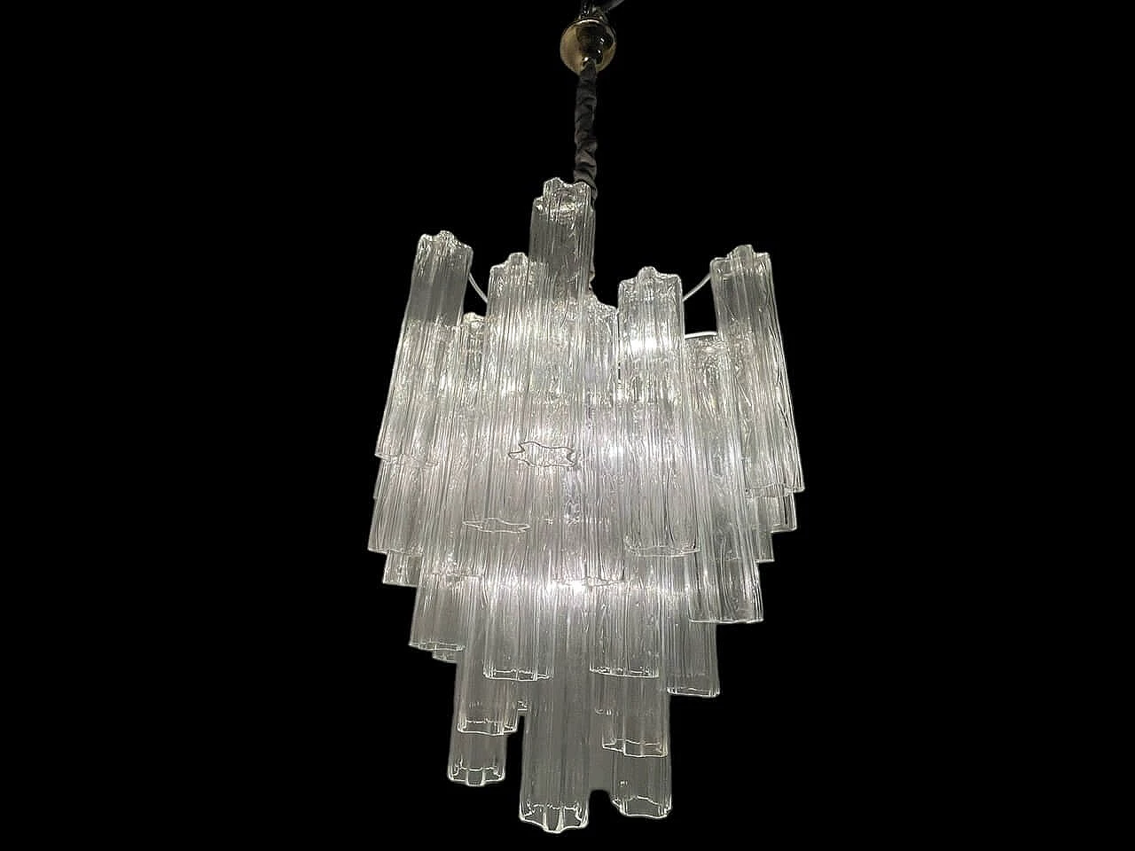 Murano glass Tronchi chandelier, 1980s 15