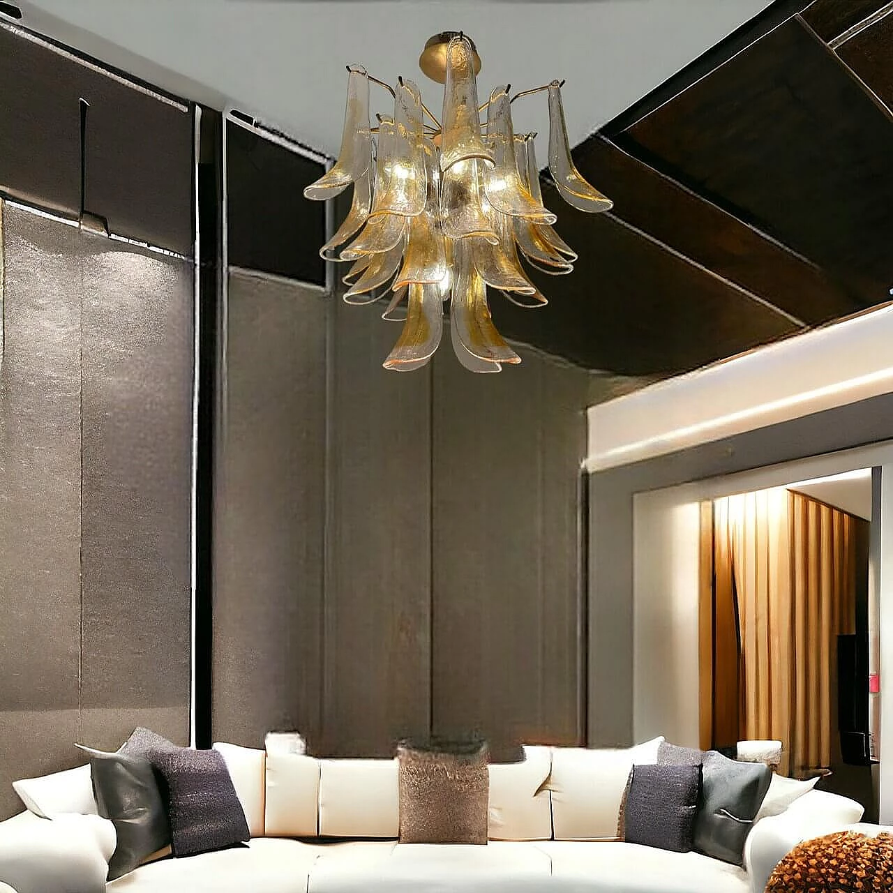 Murano glass chandelier, 1970s 3