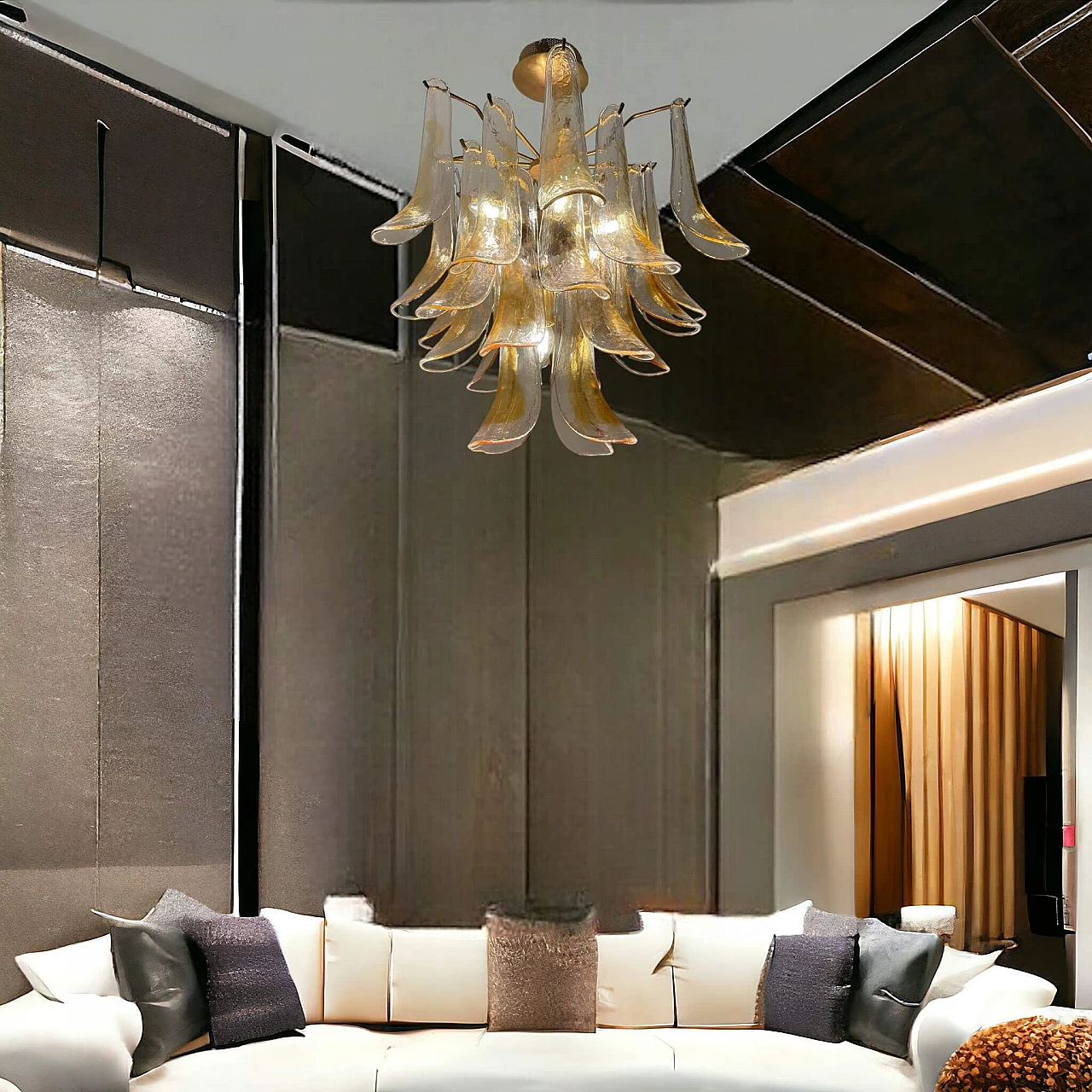 Murano glass chandelier, 1970s 12