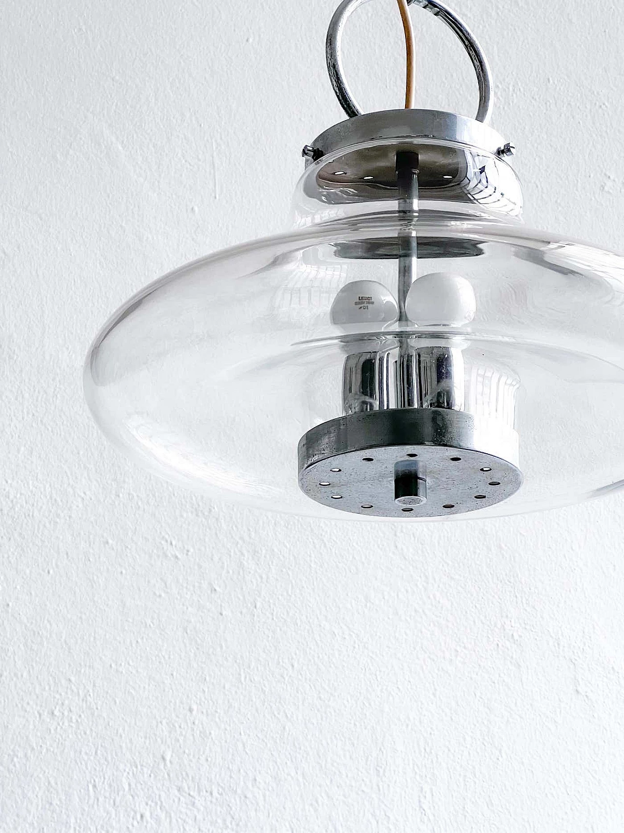 Lampadario Space Age in vetro in stile Mazzega, anni '70 8