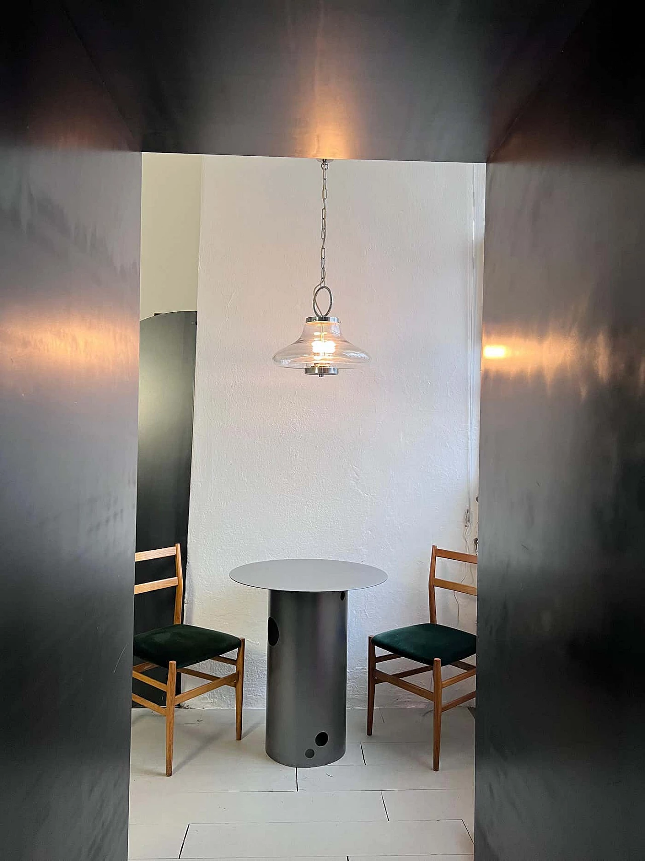 Lampadario Space Age in vetro in stile Mazzega, anni '70 10