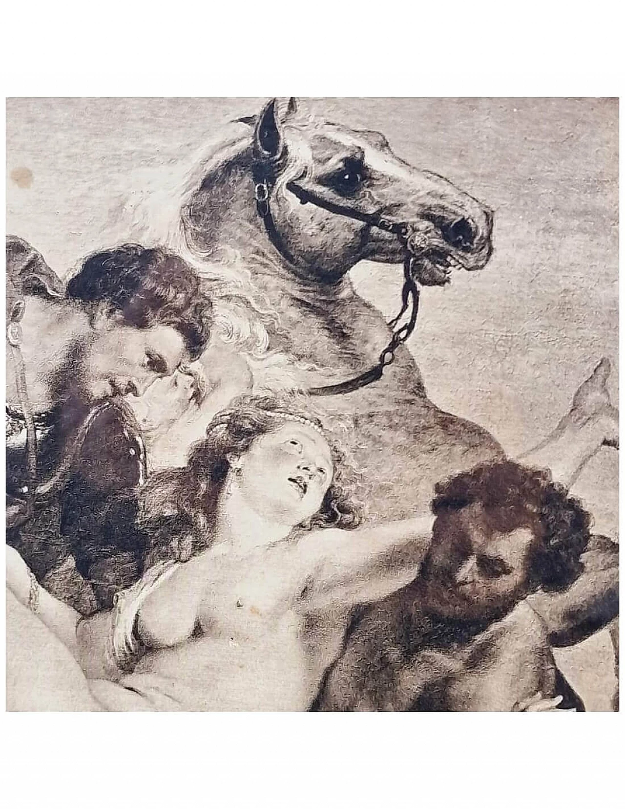 The Abduction of the Leucippides, engraving in the style of Rubens, late 19th century 6