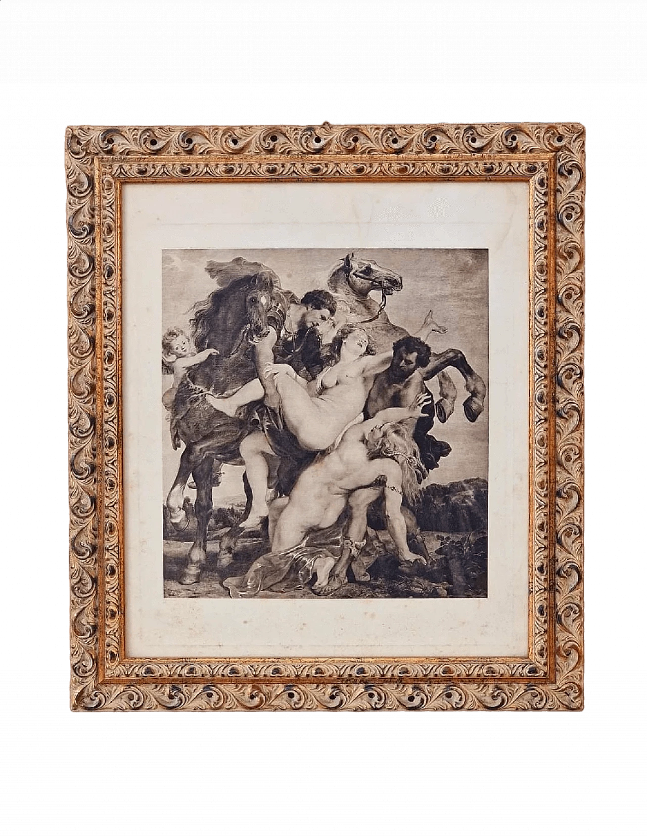 The Abduction of the Leucippides, engraving in the style of Rubens, late 19th century 10