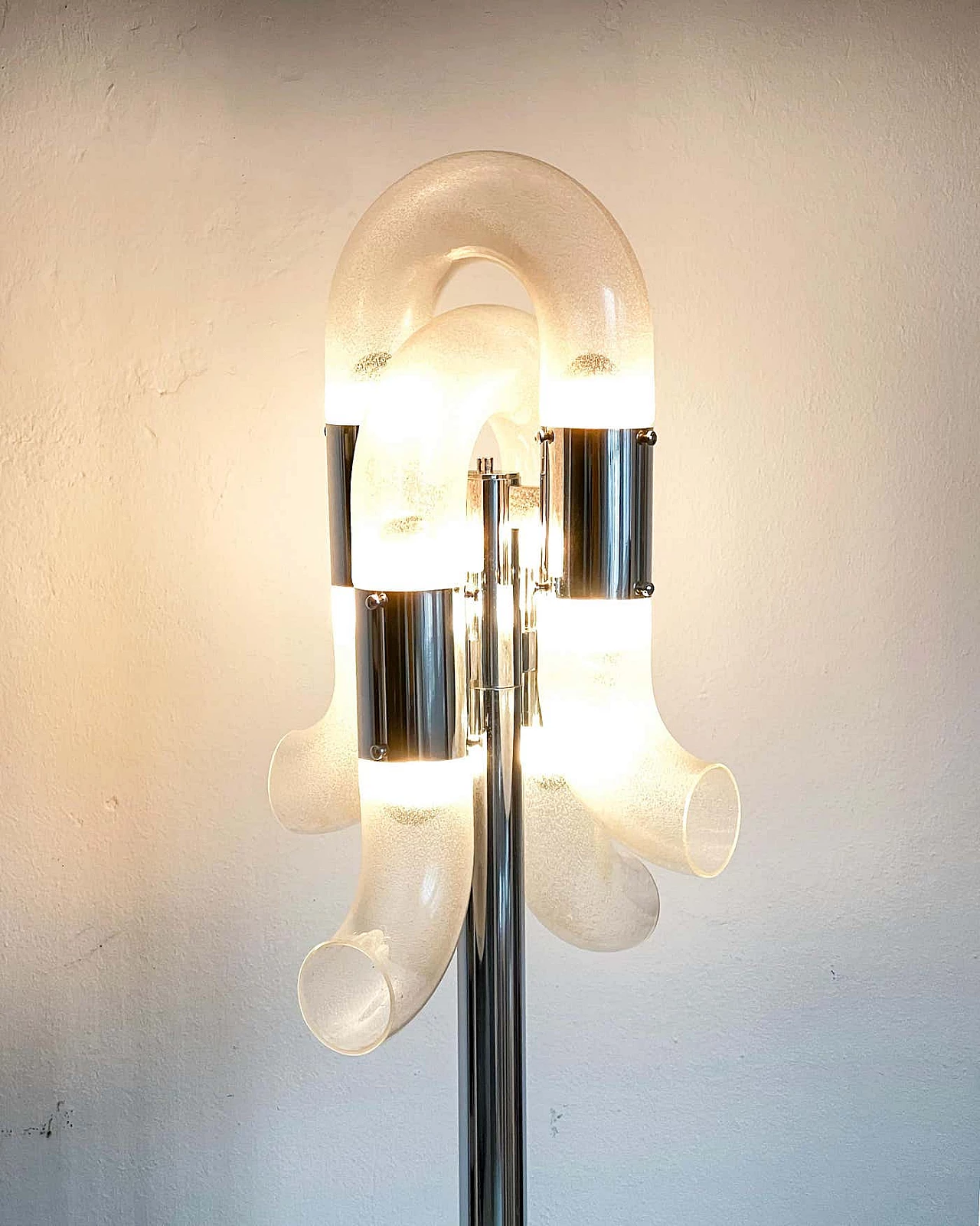 Murano glass Catena floor lamp by Carlo Nason for Mazzega Murano, 1960s 7