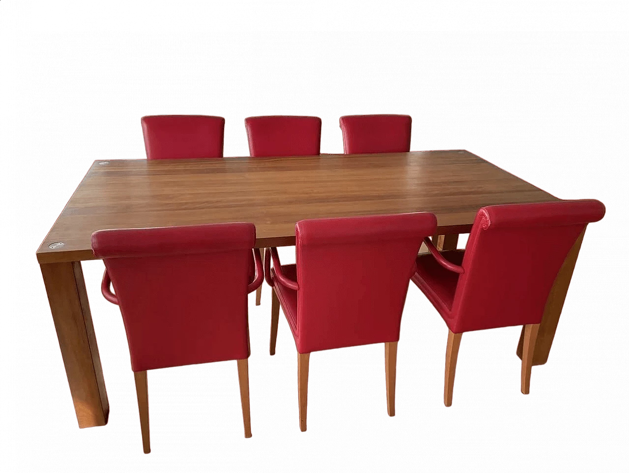 6 Sedie Vittoria rosse di Poltrona Frau, 2001 19