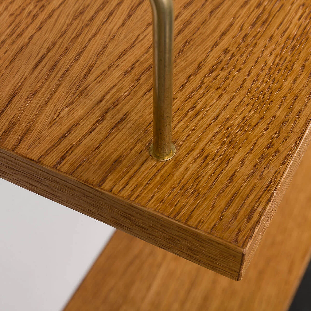 Recycled teak wall cabinet with display shelf in the style of Poul Cadovius, 1960s 10