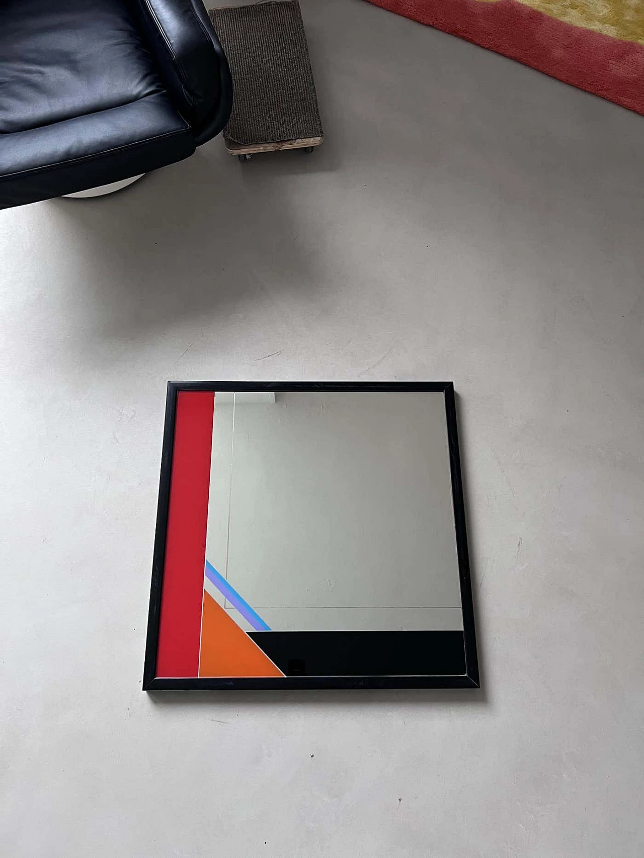 Decorative mirror by Eugenio Carmi for Acerbis, 1980s 2