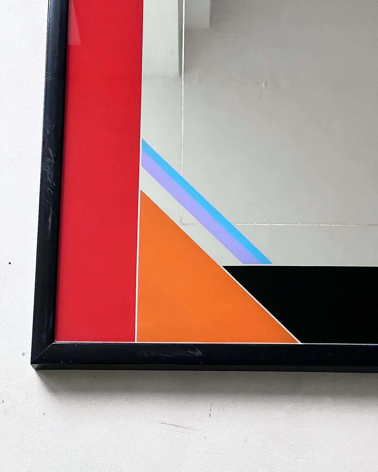 Decorative mirror by Eugenio Carmi for Acerbis, 1980s 5