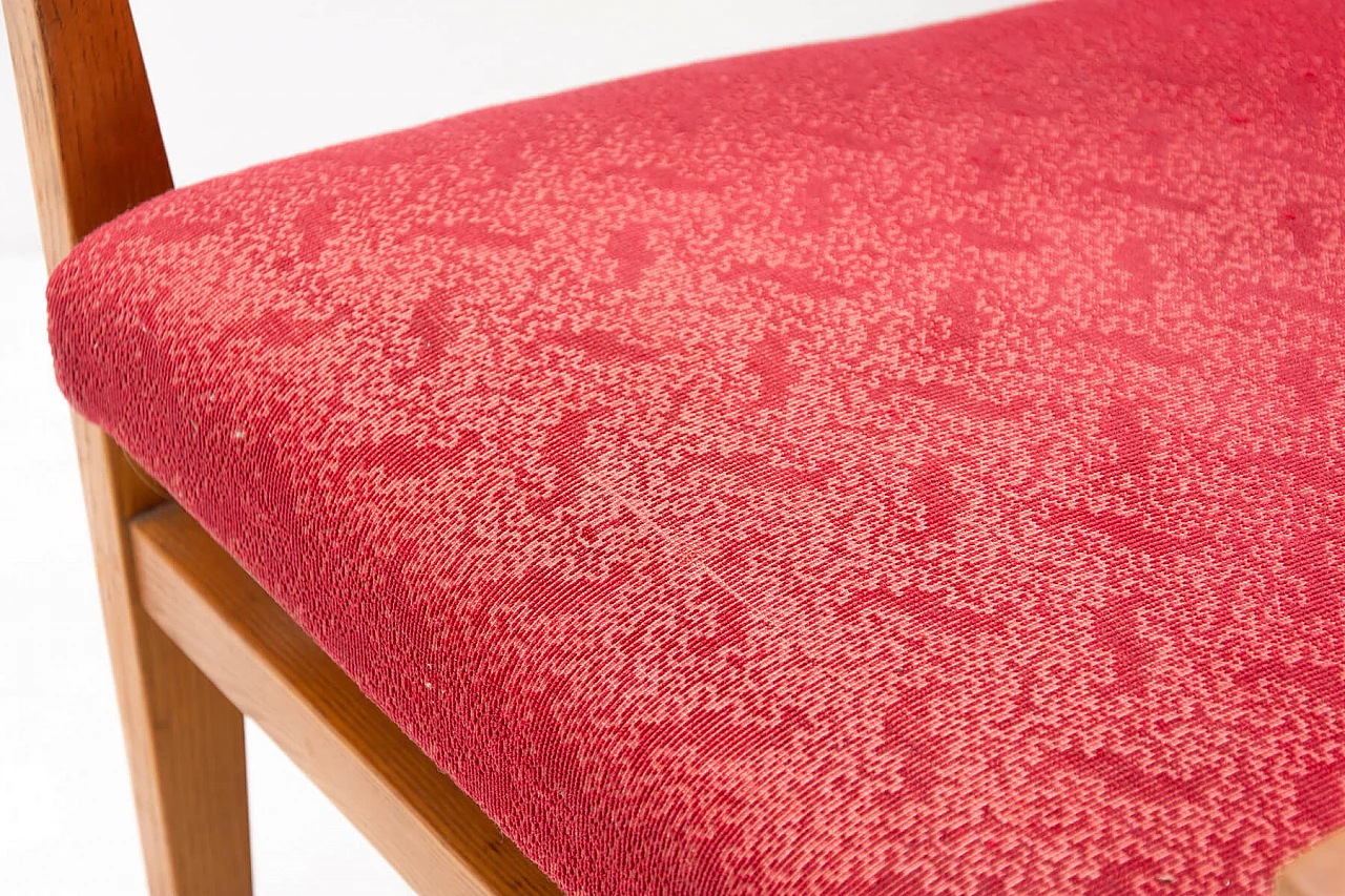 Coppia di poltrone stile scandinavo in faggio e tessuto, anni '60 12