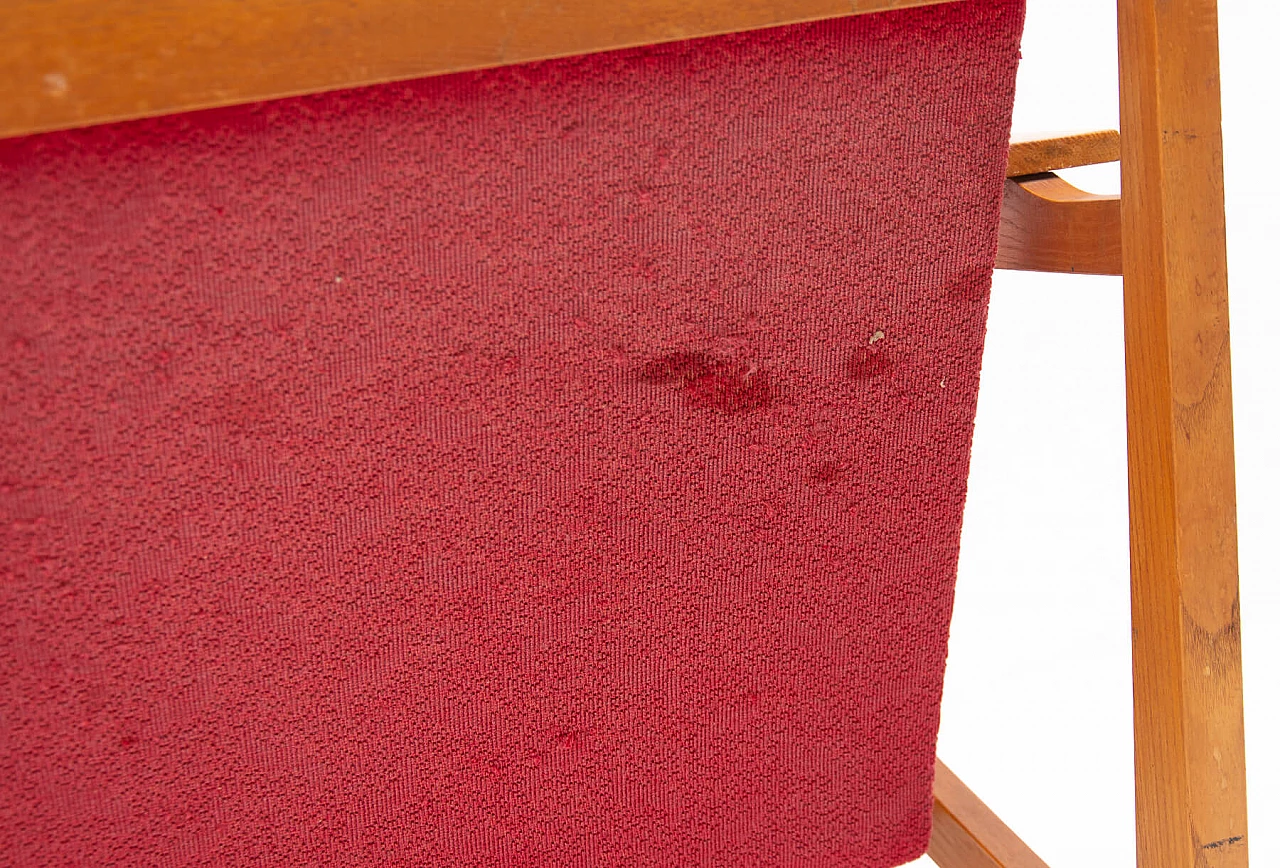 Coppia di poltrone stile scandinavo in faggio e tessuto, anni '60 14