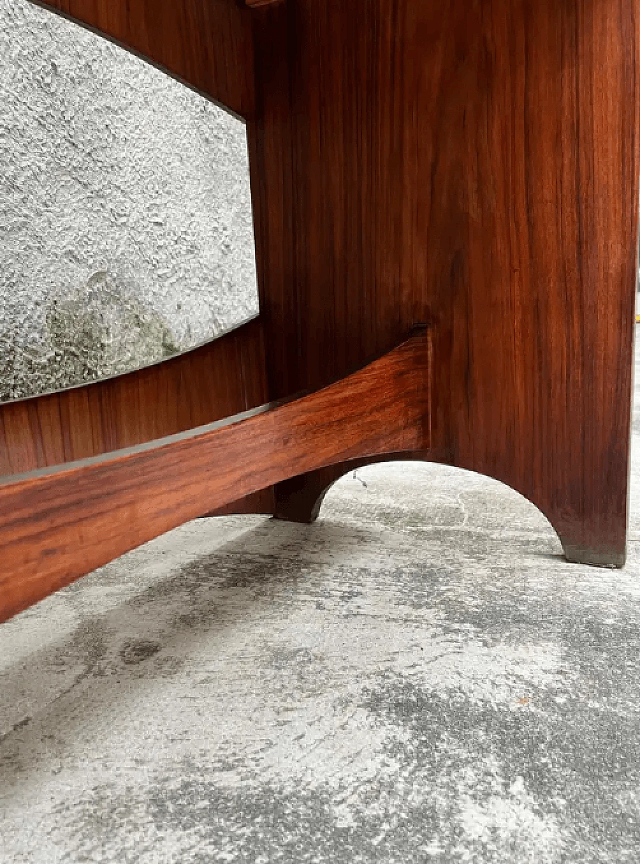 Rosewood writing desk in the style of G. Frattini, 1960s 10