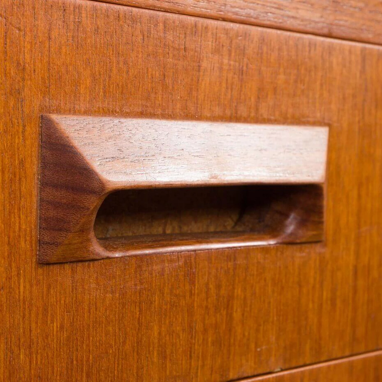 L-shaped teak desk with sideboard in Arne Vodder style, 1970s 18