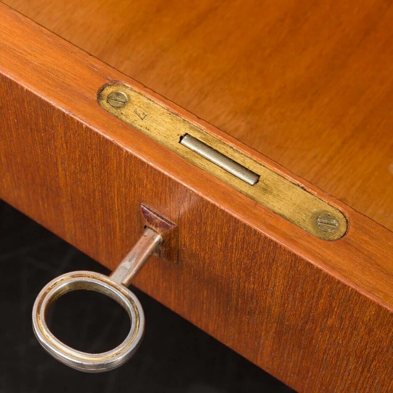 L-shaped teak desk with sideboard in Arne Vodder style, 1970s 21