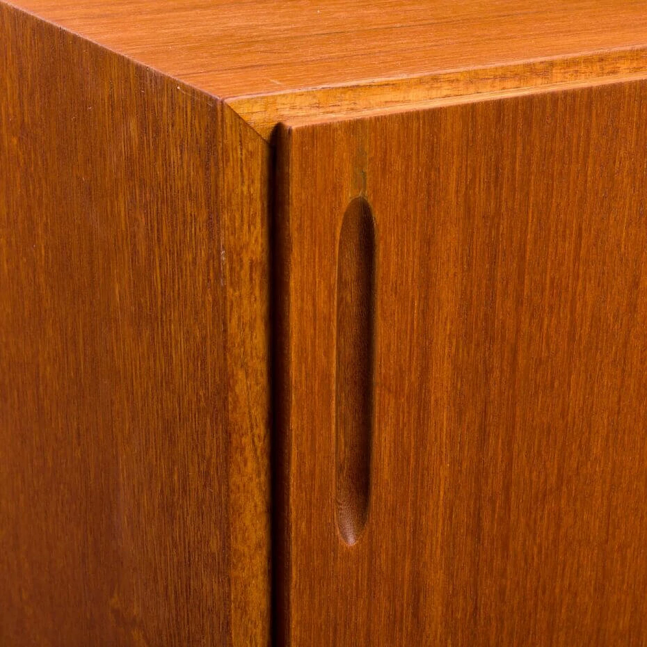 L-shaped teak desk with sideboard in Arne Vodder style, 1970s 24