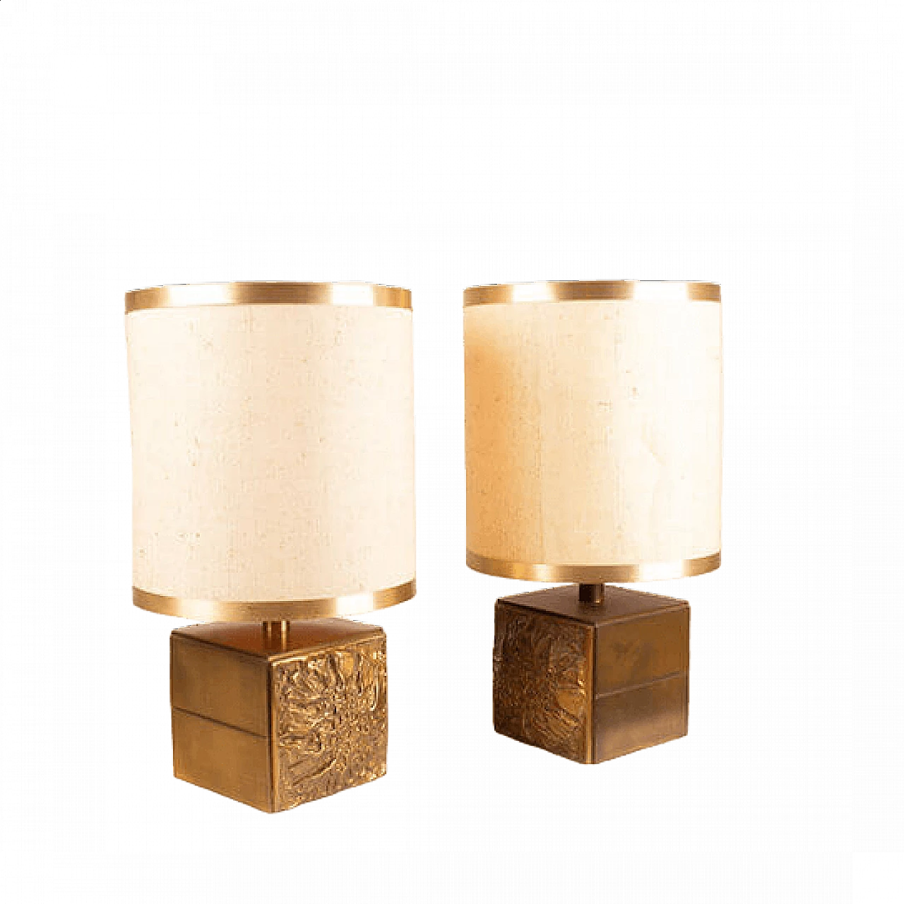 Pair of Brutalist Lamps by Luciano Frigerio for Frigerio di Desio, 1970s 13