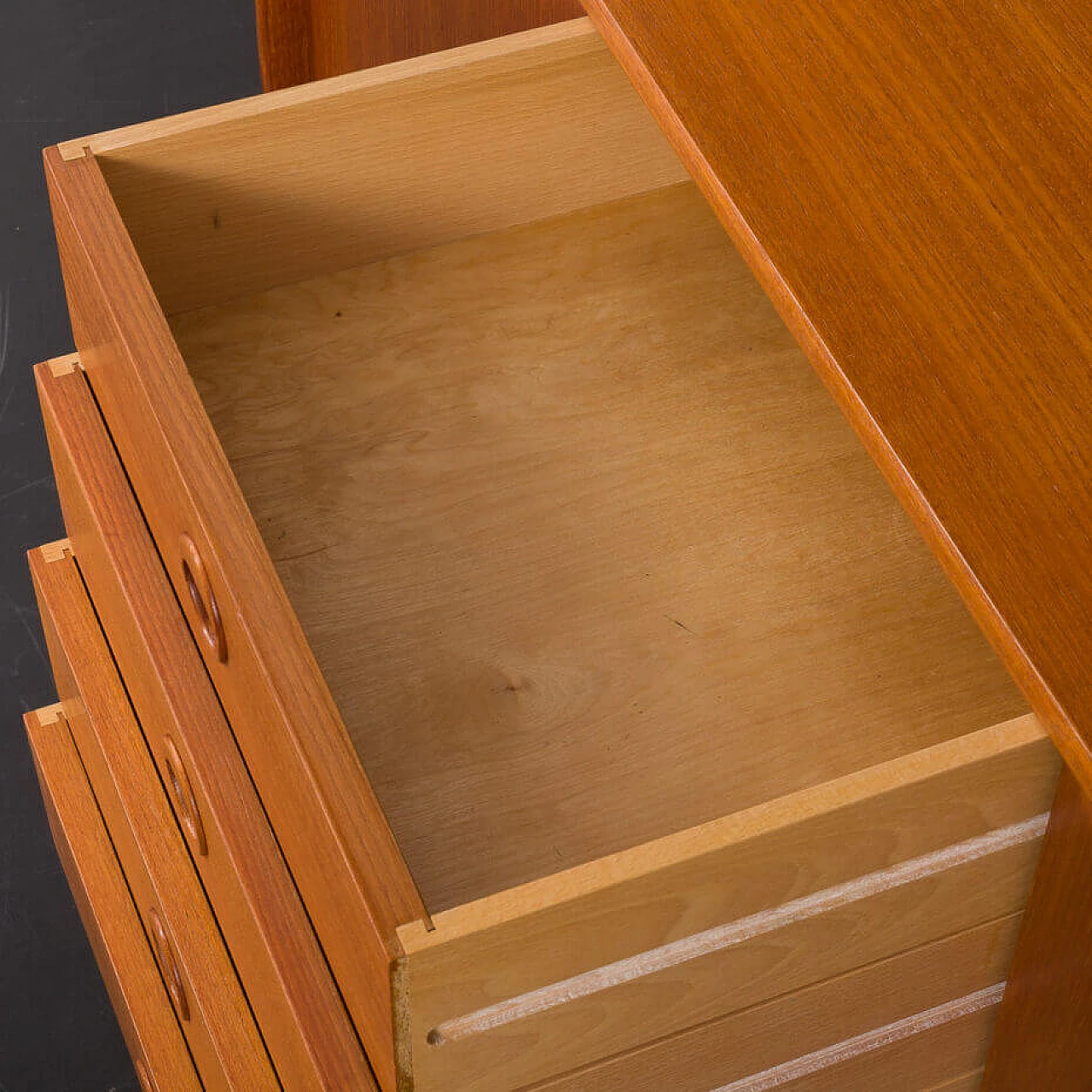 Libreria Ergo in teak con credenza e vetrina di John Texmon, anni '60 19